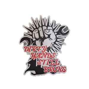 Dirty hands still broke sticker