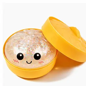 Kawaii Squishy Bun Toy – Soft Glitter Stress Reliever, Satisfying Squeeze Fidget for Anxiety Relief
