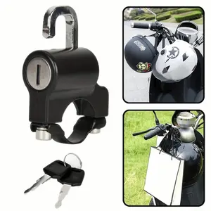 1pc bicycle motorcycle helmet lock, universal anti-theft function handlebar lock hat lock