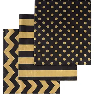 120 Sheets  Black Tissue Paper, Christmas Metallic  Wrapping Paper Bulk for  Year  Bags, Birthday, Graduation, DIY Shipping Crafts, 20 Inch x 14 Inch