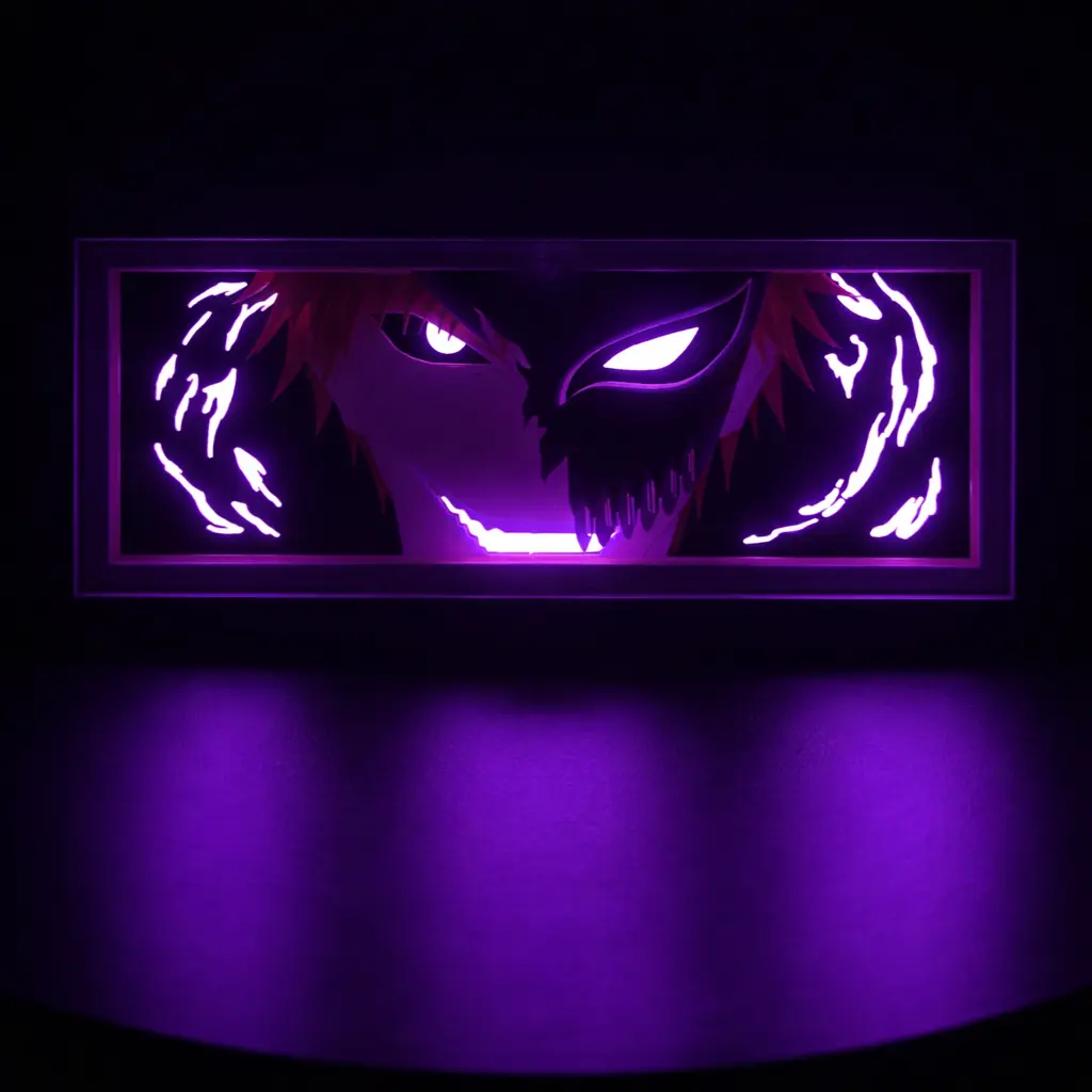Inner Hollow Warrior 3D Shadow Box - Masked Soul Fighter Layered Art