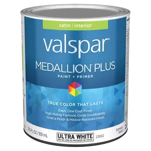 Valspar  1 qt. Medallion Plus Acrylic Latex All Purpose Paint & Primer, White