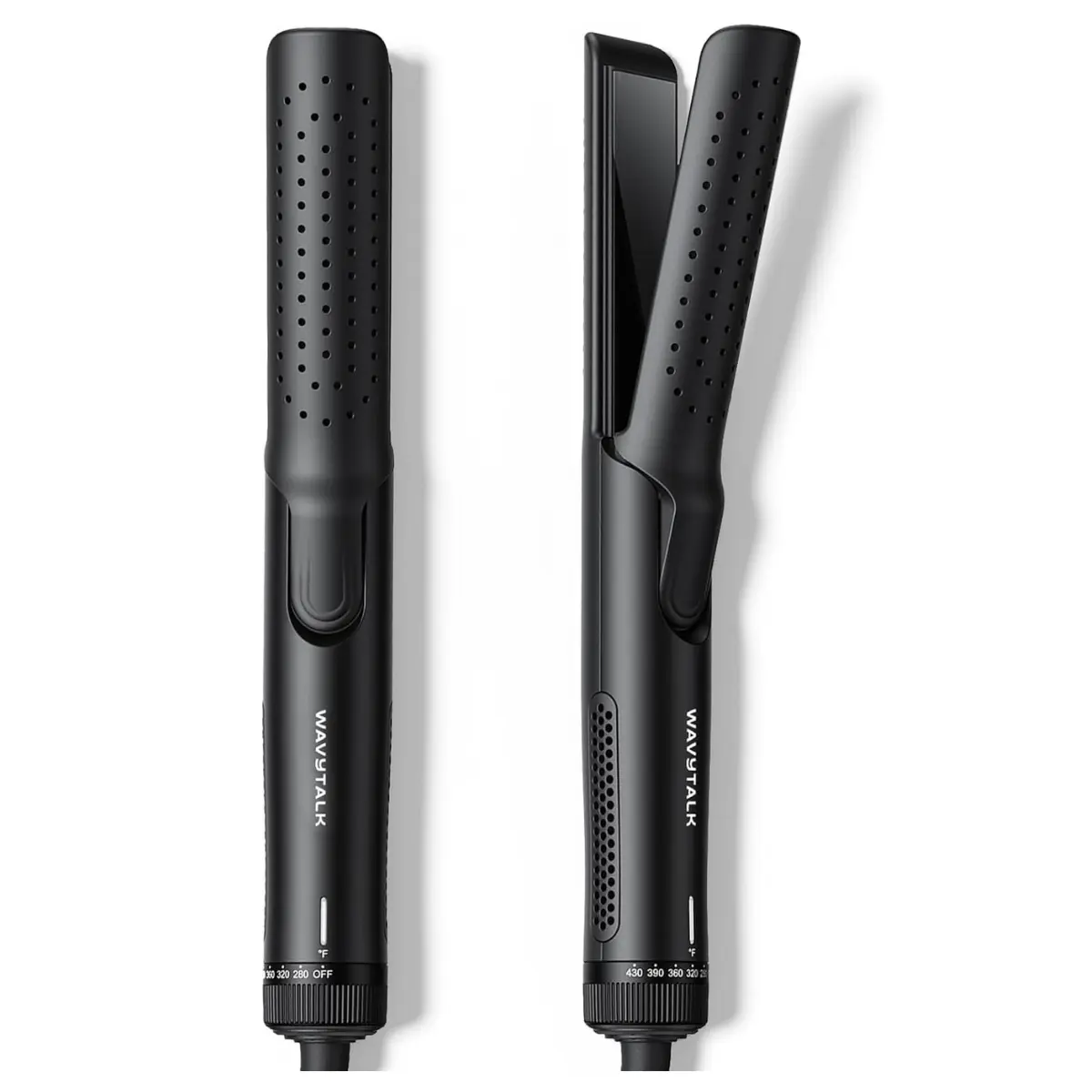 2-in-1 Airflow Styler Hair Straightener & Curler, 1.25in Adjustable Anti-Scald Tool, 360° Cool Air Lock for Flawless Lasting Curls, Damage-Reducing for Short & Long Hair, Fluffy, Beauty Products