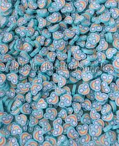 Rainbow Clay Slices, Cloud Clay Slices, Non-Edible Sprinkle Mix, Polymer Clay, Fake Sprinkles, Nail Art Supplies, Shaker Mix