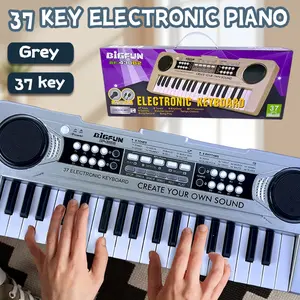 37-Key Electronic Keyboard w/ Microphone & USB – 8 Tones, 8 Rhythms, Record/Playback – Portable Practice Piano for Beginners – Digital Piano Keyboard – Christmas/Birthday Gift