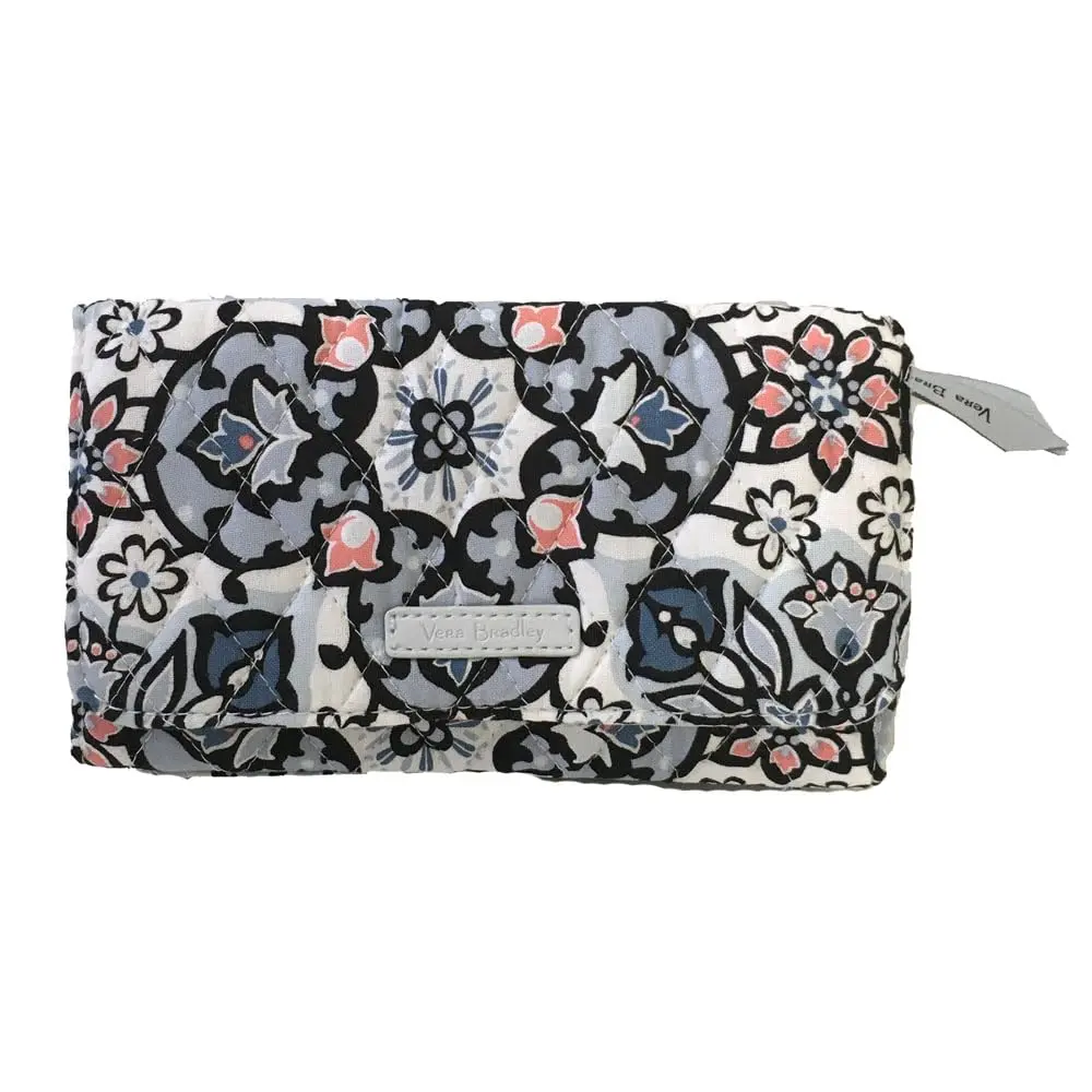 Vera Bradley Women's Signature Print Medallion Motif Smartphone Wristlet Wallet - Casual Slim Design, RFID Protection, Snap Pocket
