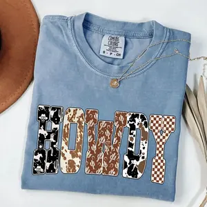 Comfort Colors Howdy Western T-shirt, Yee Haw Shirt, Cowgirls Tee, Country Cowboy TShirt, Southern Howdy Shirt, Western Clothes Gift for her Cowgirl