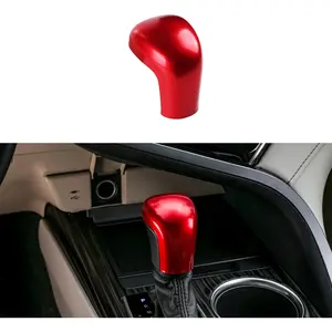 Compatible with Toyota Camry 2025 2024 2023 2022 2021 2020 2019 2018 for Corolla Cross Avalon Accessories Car Gear Shift Knob Cover Trim Protector Cap -Red