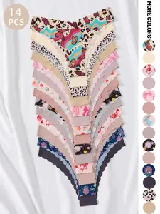 Women's Random Print Panty, Soft Comfy Breathable Knicker for Daily Wear, Underwear for All Seasons, Fashion Comfy Underwear, Soft Breathable Panties, Daily Casual Underwear