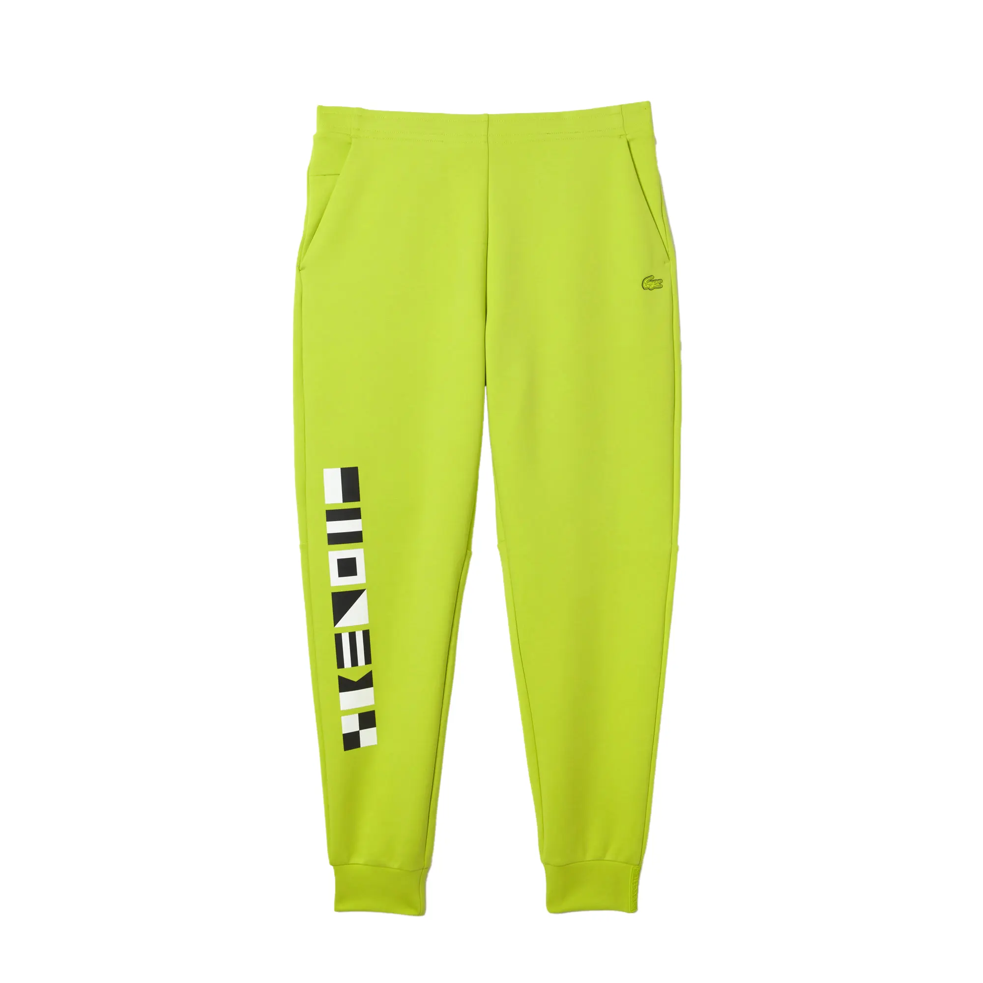 Men's Lacoste Yellow Reflective Print Joggers