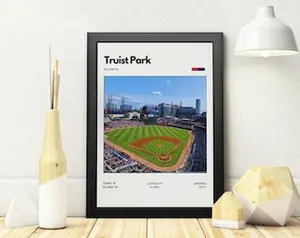 Truist Park Poster - Home of the Atlanta Braves, Stadium Print, Baseball Wall Art, Office Wall Art, Bedroom Poster