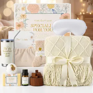Day for, Get Well Gift Baskets for, Care Package Self Care Gift Box Thinking of You Inspirational Valentines Day Gift Set for Her Wife Firends, Beige