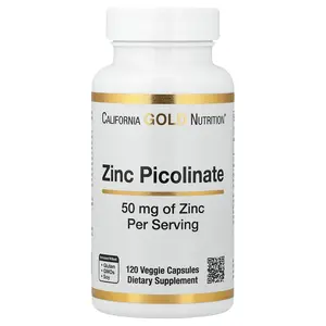 California Gold Nutrition Zinc Picolinate, 50 mg, 120 Veggie Capsules