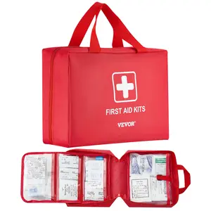 VEVOR First Aid Kit,  420 Pieces, 600D Nylon Large Survival First Aid Bag, Emergency Medical Supplies, for Home, Car, Office, Travel, Camping, Truck, Hiking, Sports, Vehicle and Outdoor Emergencies