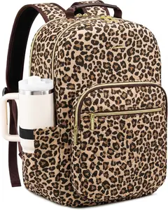 LOVEVOOK Laptop Backpack for Women with Giant Tumbler Holder 15.6 inch,Designer Travel Backpack Laptop Bag College Backpack,Quilted Work Nurse Teacher Backpack Purse Computer Bag Gift