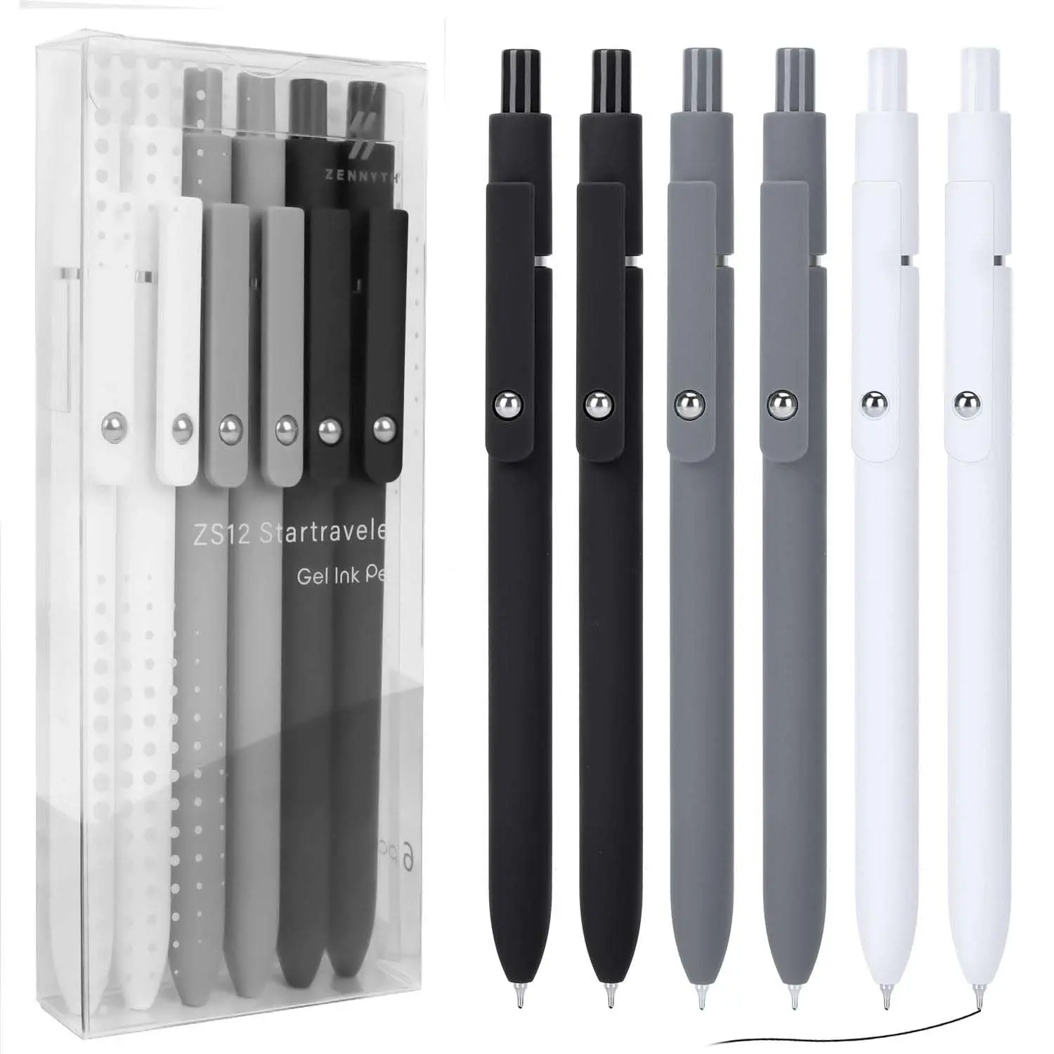 Neutral Pen, 0.5mm Fine Tip Smooth Writing, Cute Gel Pen, Aesthetic Gel Pens, Retractable Gel Pens, High-End Ink, Diary Journal, School Office Supplies, Unisex