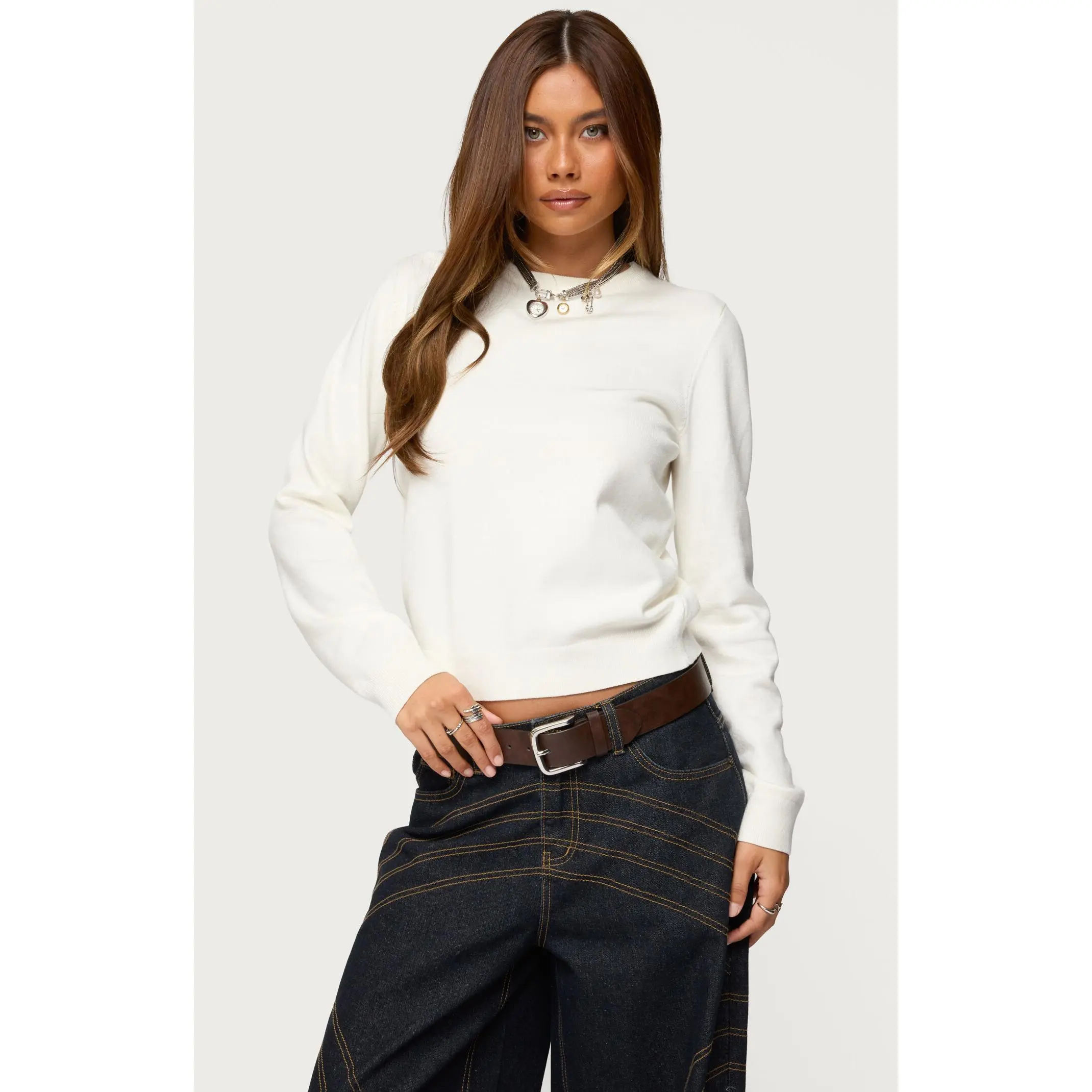 Edikted Women's Lizzey Crewneck Sweater