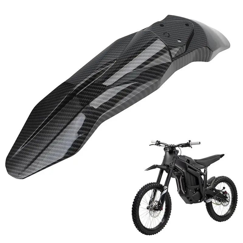 Motorcycle Front Fender, Carbon Fiber Pattern Mudguard, Mud Guard Protector Covers for Talaria Sting MX3/MX4 Electric Dirt Bike, Motorcycle Parts