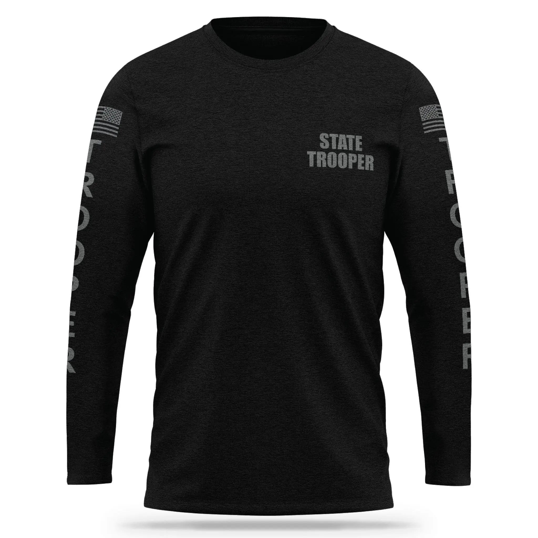 [STATE TROOPER] Cotton Blend Long Sleeve [BLK/GRY]