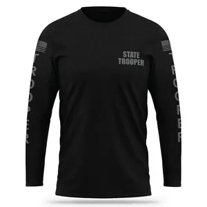 [STATE TROOPER] Cotton Blend Long Sleeve [BLK/GRY]