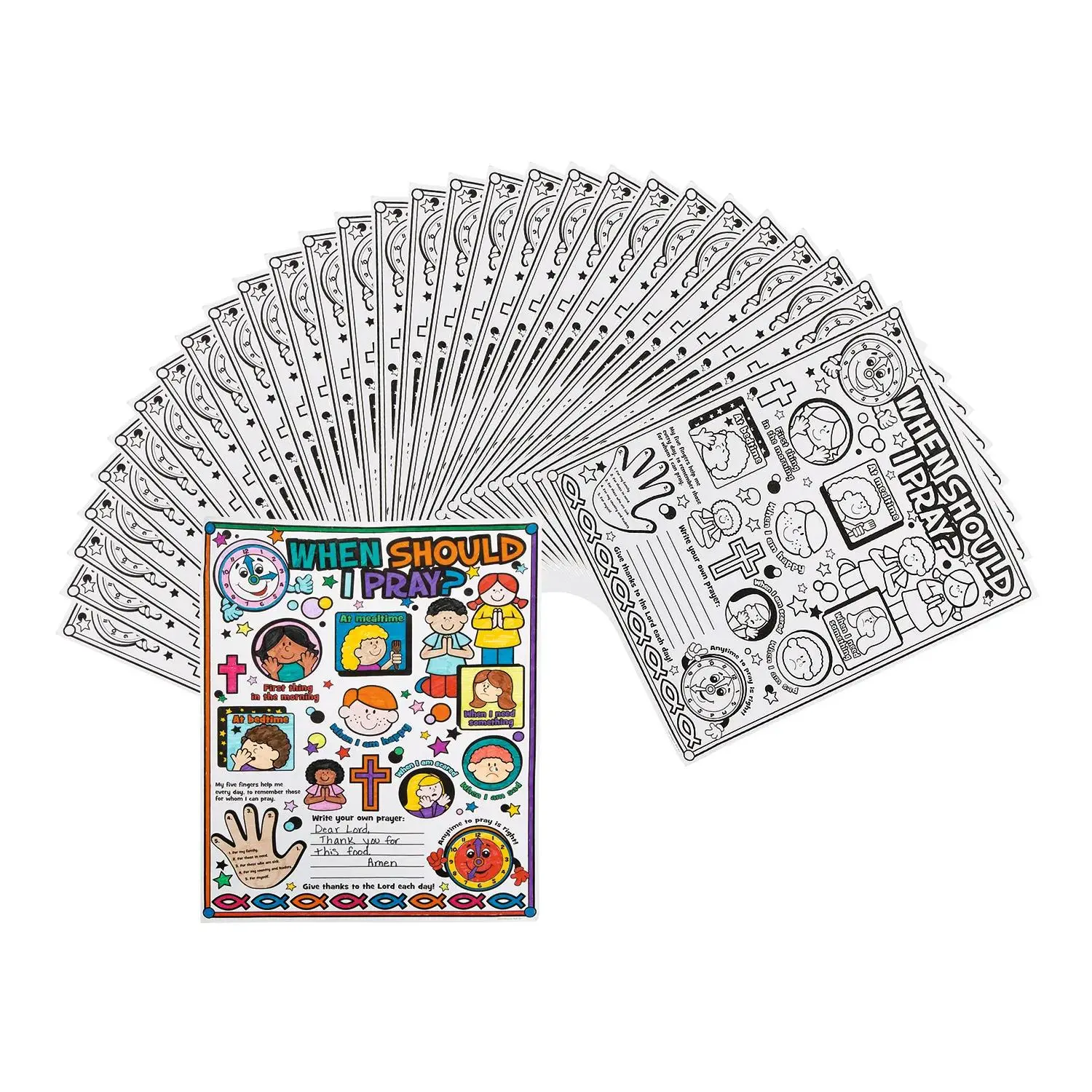 Color Your Own When Should I Pray Posters - 30 Pc.