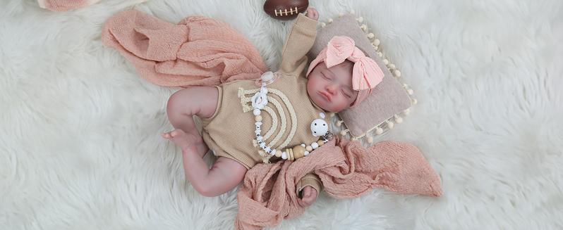 [WOOROY] Realistic Reborn Doll Rosalie - Christmas & Birthday Gift, 20-inch Sleeping Realistic Newborn Baby Doll, Soft Cloth Body, Gift Ideas for Kids Age 3 +