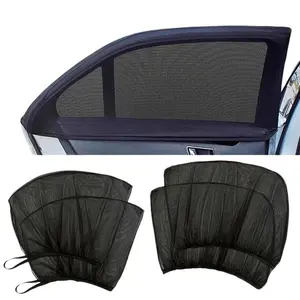 Car Window Sunshade Set (4 Pieces), UV Protection Privacy Screen, Breathable Mesh Material, Fits Most Vehicles: Suv, Truck, Cargo Van