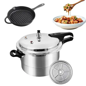 Pressure Cooker with Steaming Plate Small Pressure Cooker Household Stovetop Pressure Canner for Gas Stove Induction Cooker