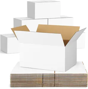 40 Pack 9x6x4 Small Shipping Boxes, Corrugated Cardboard Boxes for Small Business Packaging, Sturdy White Mailer Boxes for Shipping Packaging