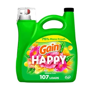 Liquid Laundry Detergent, Happy, HE Compatible, 154 fl oz, 107 Loads