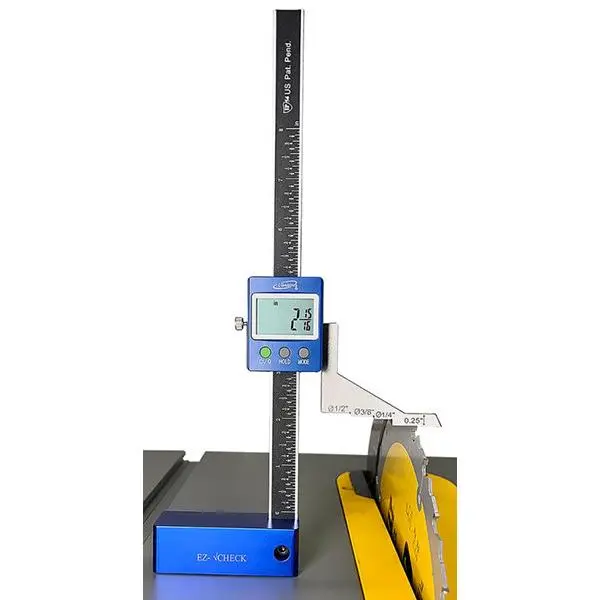 iGaging EZ-Check Digital Height Gage - 0-8in/200mm Range, Anodized Aluminum, Auto Shut-Off, Batteries Included, IP54 Rated, Magnetic Base, 1/4in Centerline Offset for Precision Height Measurement