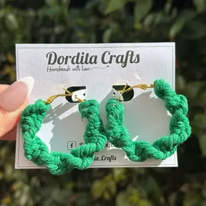 Macrame hoop earrings hypoallergenic