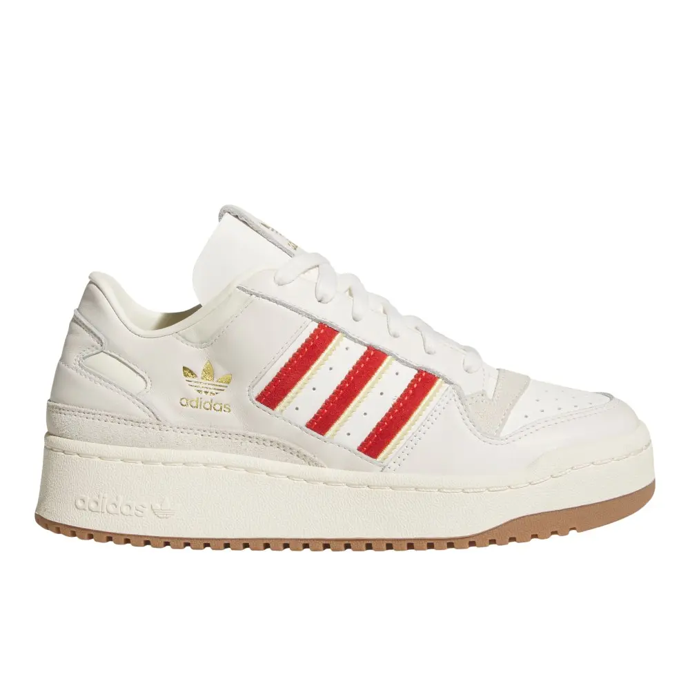 adidas Womens Forum Bold Stripes Sneakers Shoes Casual - Off White