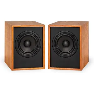 Huntley  Bookshelf Speakers with Built-in Amplifier and 3" Drivers for Turntable, TV, PC and  Music Streaming Featuring  5, RCA and Aux (EB10)