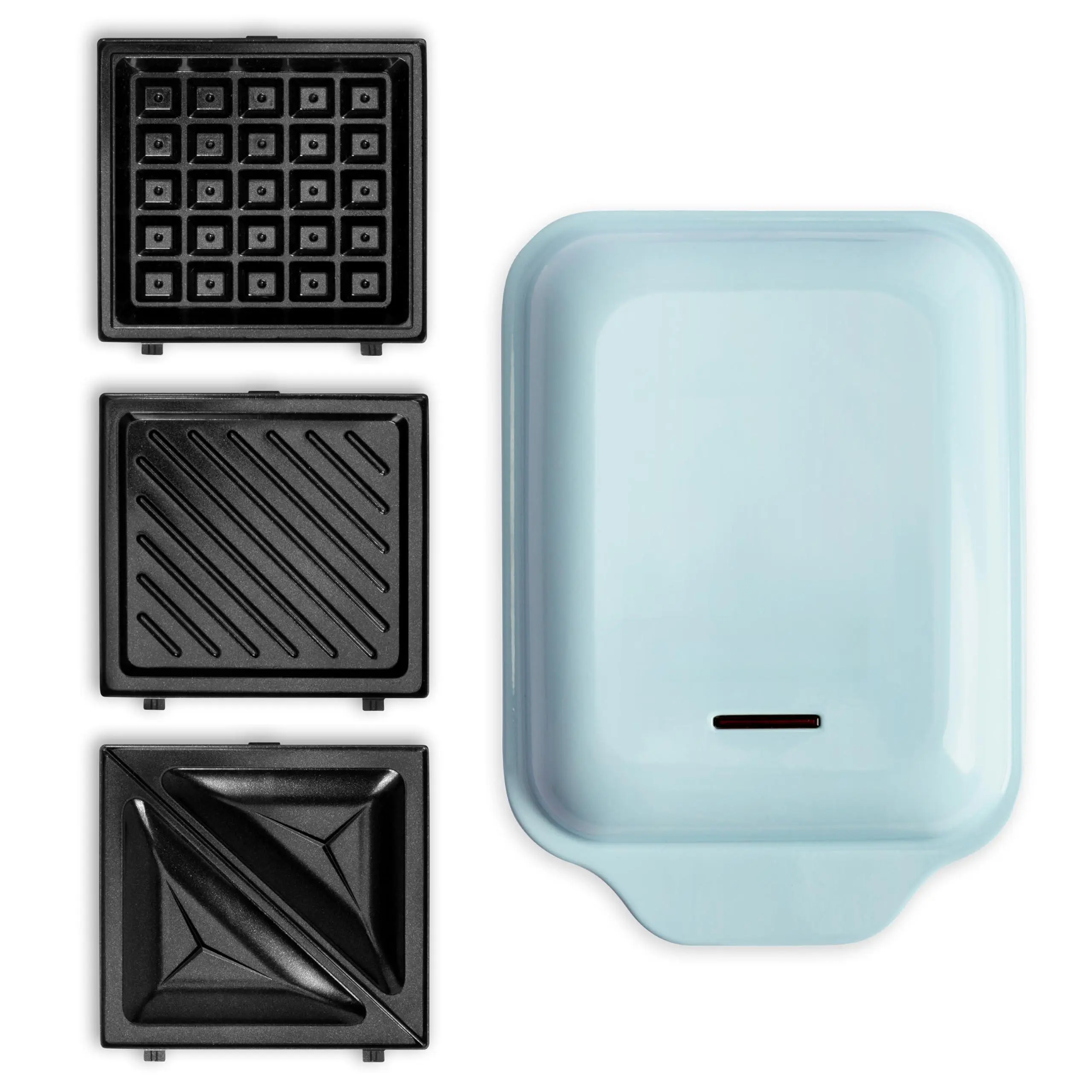 3-in-1 Panini Press  Sandwich Grill And Waffle Maker With Removable Ceramic Coated Plates