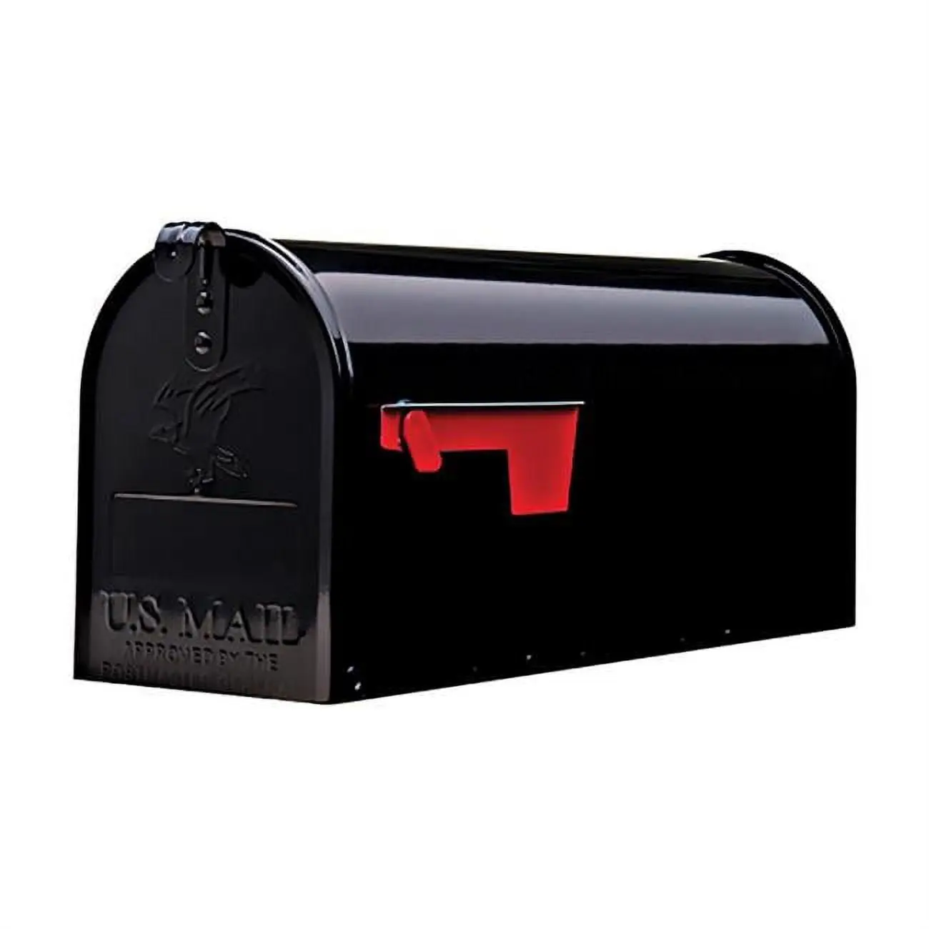 Gibraltar Mailboxes Elite Classic Galvanized Steel Post Mount Mailbox, Black