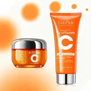 5X Vitamin C Face Cream & 5X Vitamin Face Wash -Clean Hydration Duo - Hydrate, Repair, and Strengthen for a Plump,Bouncy Complexion - Your Complete Daily SkincareRoutine.