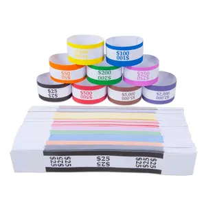 L LIKED Money Band Bundles Self Sealing Currency Straps for Bill Wrappers (9 Colors - 720 Assorted)
