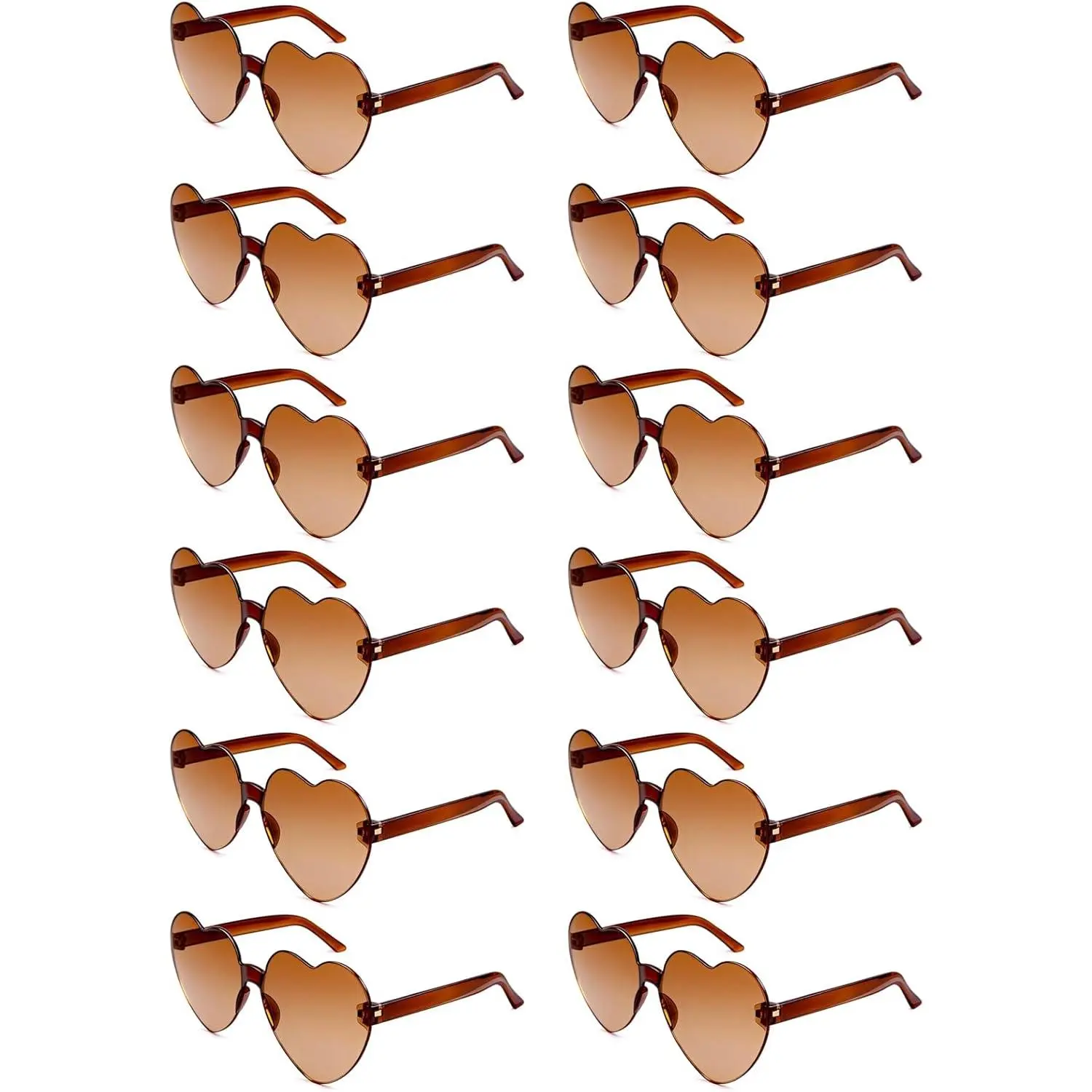 Heart Sunglasses for Women, Men's Accessories - 12/20 Pairs Fun Trendy Glasses for Wedding, Bachelorette Party Favors