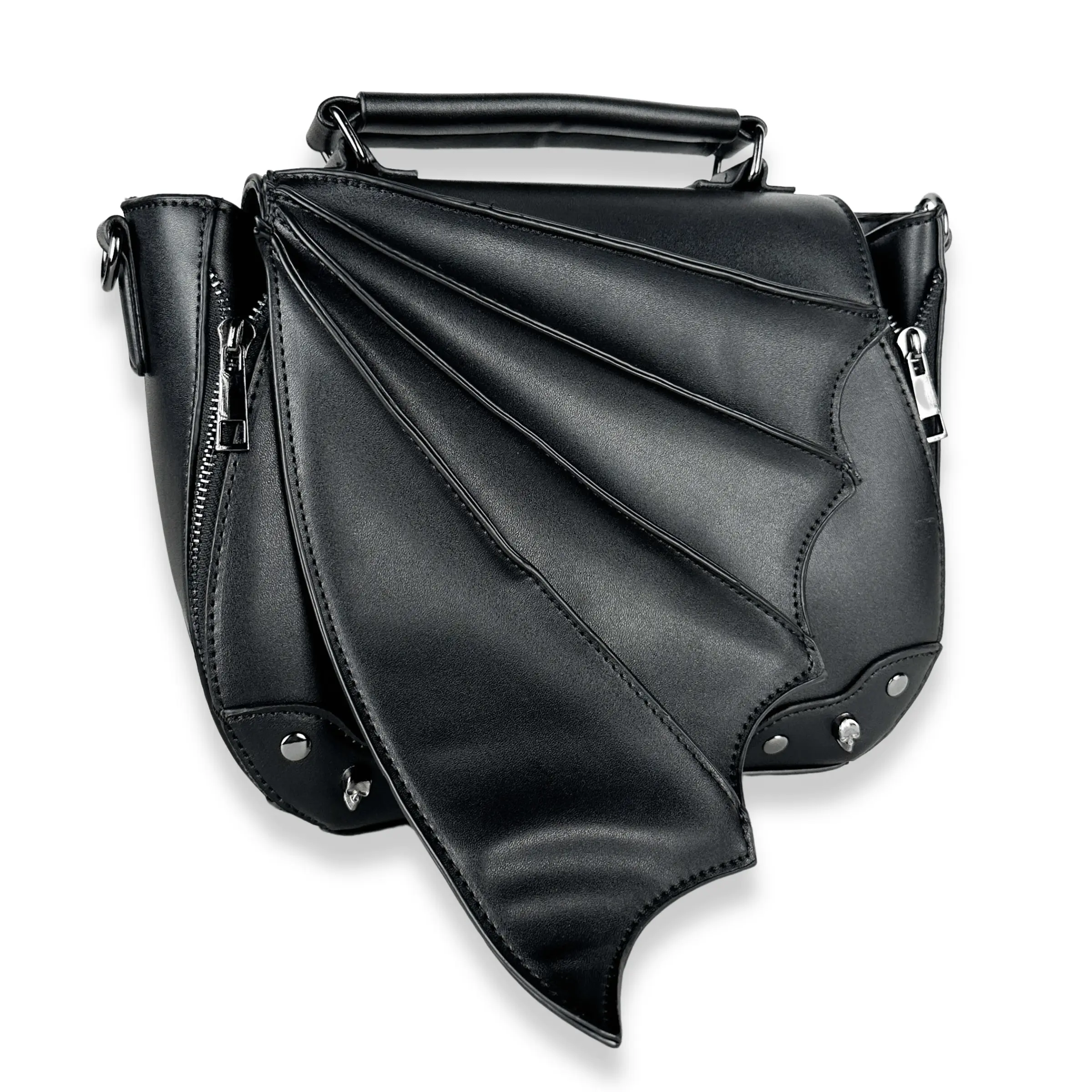 Gothic Bat Wing Convertible Handbag with Crossbody Bag Strap Gothic Bat Wing Convertible Handbag with Crossbody Bag Strap