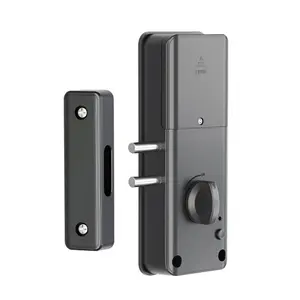 APP Home Smart Door Lock Handle, Hidden Remote Control IC Card Lock, Anti-theft Intelligent Electronic Keyless Invisible Automatic Electric Door Lock