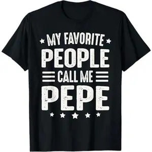 Mens Pepe Shirts from Grandchildren for Grandad Call Me Pepe T-Shirt