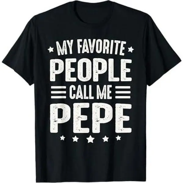 Mens Pepe Shirts from Grandchildren for Grandad Call Me Pepe T-Shirt