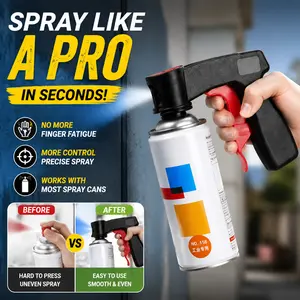 Spray Can Handle Grip – Easy Spray Control Tool for Paint Cans, No Finger Pain, Universal Fit