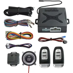 SnapFixMate ① Passive keyless Entry Car Alarm System + ② Remote Engine Starter + ③ Push to Start Iginition Button (Support to Connect Original Siren)