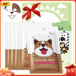 6 Pack Animal Character Sheet Masks, Face Masks for Kids Teens Skin Care, Korean Soothe Facial Mask for All Skin Types, Girls Night Skincare Spa Party, Birthday Gifts for Women Men Comfort 6Pcs-Set02-Puppy