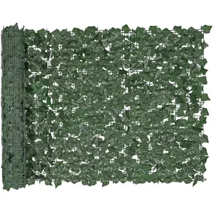 39x98 in Artificial Ivy Privacy Fence - Strengthened Joint Green Wall Screen, Faux Hedge Vine Leaf Decoration for Outdoor Garden, Balcony