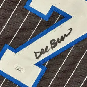 Dee Brown #7 Orlando Magic Autographed Black Pinstripe Basketball Jersey JSA Witnessed COA Authentic Signed Sports Memorabilia