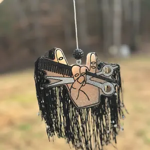 Fringed Hair Stylist Scented Car Freshie