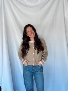 Two Tone Sweater Cardigan